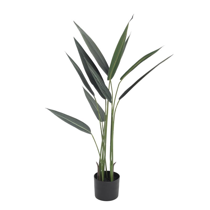 Keeplush 4ft Artificial Bird of Paradise Plant, Faux Banana Tree with 9 Trunks, 120cm Artificial Plants with Pot for Home Decor, Silk Floor Fake Indoor Plant Perfect for Living Room Office Bedroom - Image 5