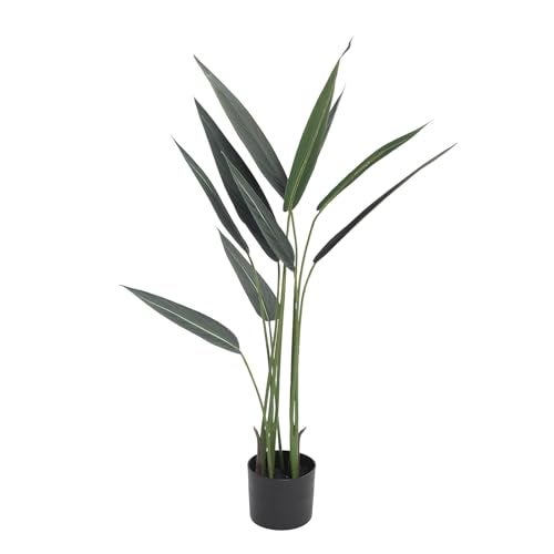 Keeplush 4ft Artificial Bird of Paradise Plant, Faux Banana Tree with 9 Trunks, 120cm Artificial Plants with Pot for Home Decor, Silk Floor Fake Indoor Plant Perfect for Living Room Office Bedroom - Image 1