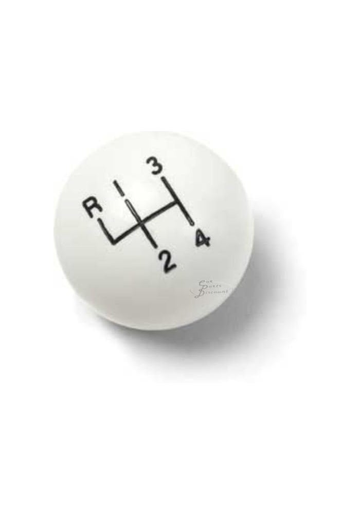 White 4 Speed Shift Knob for Hurst and Other 3/8-16 Thread Shifters