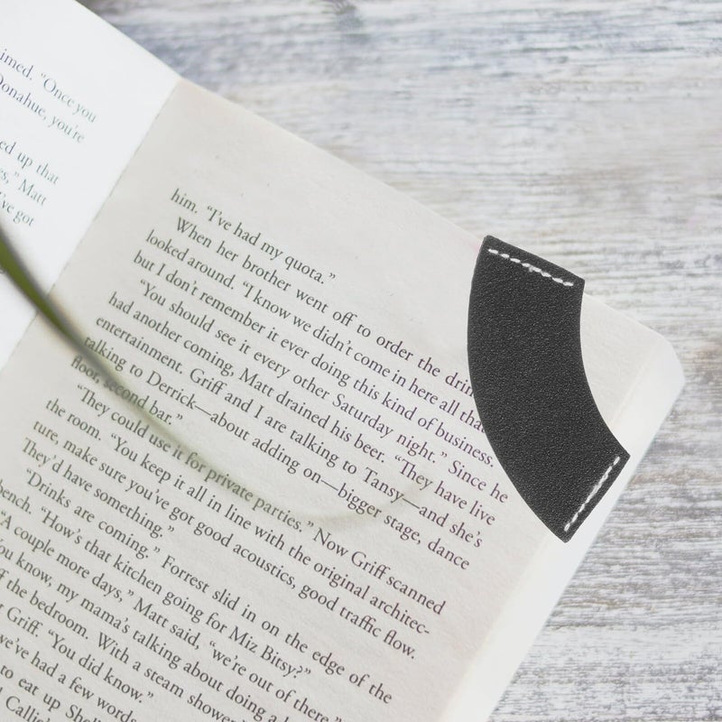PU Leather Fan Shaped Bookmarks 3Pcs Set Lightweight Page Markers For Reading - Image 4