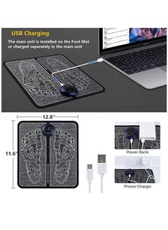 TIGER USB Rechargeable EMS Foot Massager | Portable Electric Muscle Stimulator for Foot Pain Relief & Circulation Boost | Foldable Mat Design for Home, Office & Travel Use | Relaxation & Stress Relief for Tired Feet  - Image 4