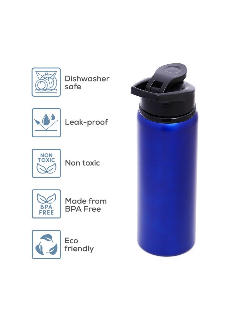 Eazy Kids Stainless Steel Sports Water Bottle - Blue, 700 ML  - Image 2