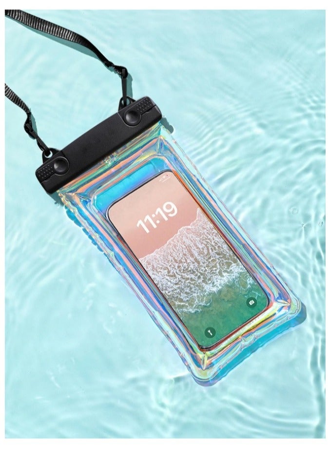 فيجن 2 جراب جوال شفاف للتصوير تحت الماء ,غطاء حماية للجوال من الماء للتصوير فى حمامات السباحة وركوب الامواج,للجوالات حتي 6.7 انش - Image 1