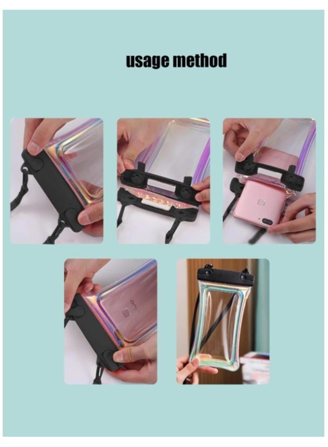 فيجن 2 جراب جوال شفاف للتصوير تحت الماء ,غطاء حماية للجوال من الماء للتصوير فى حمامات السباحة وركوب الامواج,للجوالات حتي 6.7 انش - Image 3