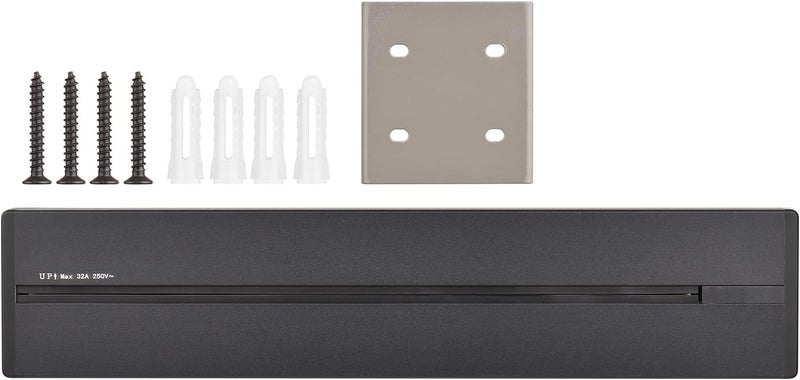 Eacam Removable Electrical Outlet Track System 8000W High Power Track System Movable Wall Outlet Extender Wire-free Power Strip Sliding Rail Cables Management Compartment for Home Improvement Projects - Image 1