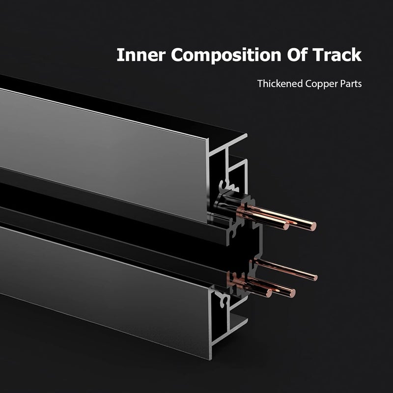 Eacam Removable Electrical Outlet Track System 8000W High Power Track System Movable Wall Outlet Extender Wire-free Power Strip Sliding Rail Cables Management Compartment for Home Improvement Projects - Image 5