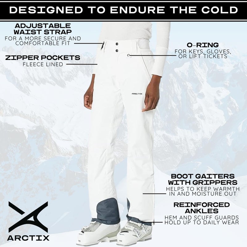 Arctix Women's Insulated Snow Pants, White, 4X Short - Image 3