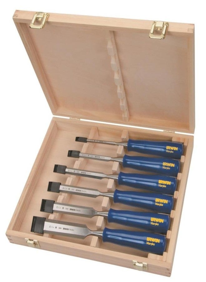 IRWIN Marples Chisel Set for Woodworking, 6-Piece (M444SB6N), Blue - Image 4