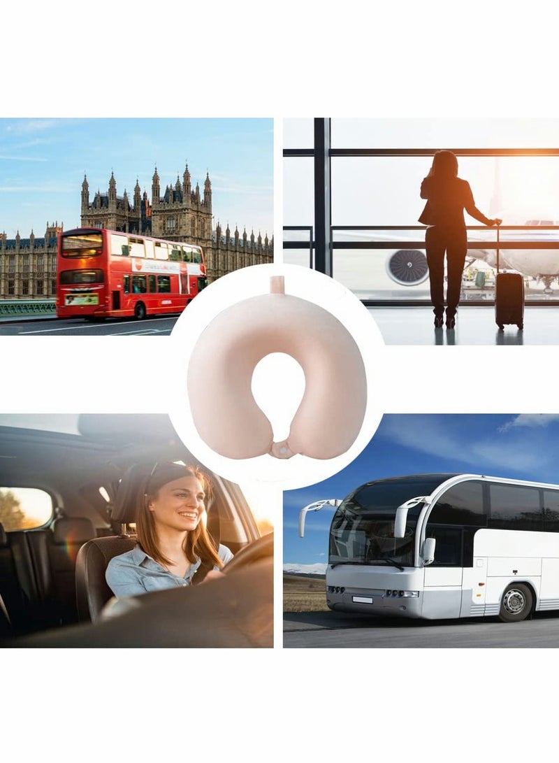 SOLARAE Travel Pillow Airplane Neck Pillow for Traveling 100% Pure Memory Foam U Shaped Neck Pillow Washable Super Lightweight Portable Headrest Great for Airplane Chair Car Home Office - Image 4