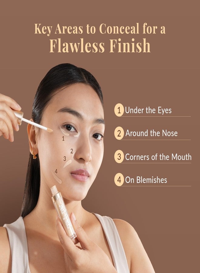 Olivia Skin Sync Liquid Concealer For Face Makeup | Soft-Matte Finish | With Kakadu Plum & Jojoba Oil | Crease-Resistant | Full Coverage | Easily Blendable | Amber Glow 06 | 7.5ml - Image 2