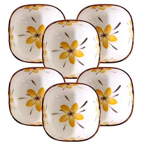 ARQIVO® 200 ml Ceramic Sauce Dipping Bowl Set of 6 Appetizer Plate Snack Serving Dish Sushi Soy Dessert Bowl Japanese Style Mini Dip Bowls for Serving Chutney, Pickles & Condiments (6) - Image 1