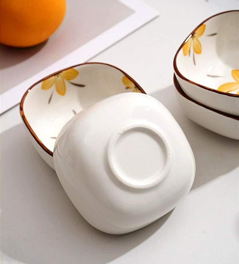ARQIVO® 200 ml Ceramic Sauce Dipping Bowl Set of 6 Appetizer Plate Snack Serving Dish Sushi Soy Dessert Bowl Japanese Style Mini Dip Bowls for Serving Chutney, Pickles & Condiments (6) - Image 5