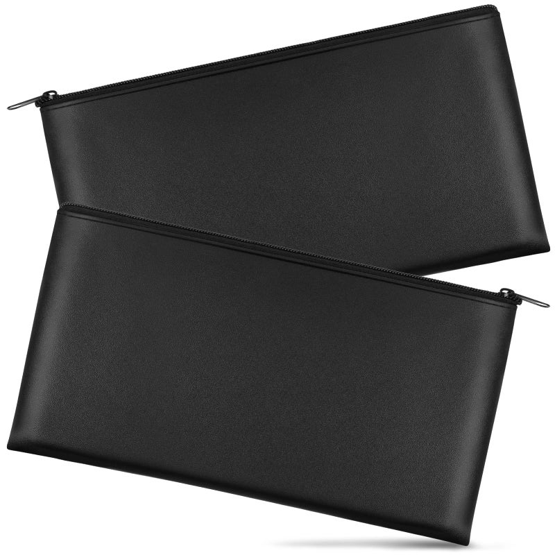Joyberg 2 Pieces Money Bags with Zipper, 11x6.1 inch Money Pouch, Bank Bag, Cash Bag, Check Wallet, Cosmetics - Image 1