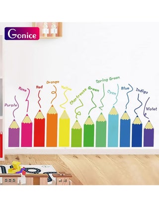 Color Educational Wall Decals Kids Large,Nursery Daycare Playroom Wall Stickers Peel and Stick Removable,Wall Corner Decor for Kidsroom,Preschool,Door,Window,Bedroom,Classroom,Living Room. - pzsku/Z61A215C08FFF2AC1AF6CZ/45/1747127490/5aad1bef-e9ee-4926-a0e0-60916ced795d