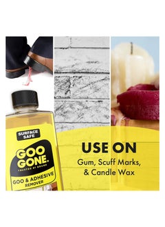 Goo Gone 2087 Citrus Adhesive Remover – Powerful Yellow Formula, 237 ml (8 oz) – Removes Stickers, Labels, Grease, and Residue  - Image 4