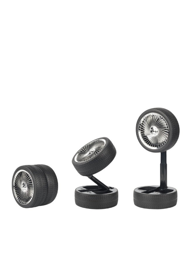 Nariele New USB Creative Tire Wind Fan Folding Desktop Fan