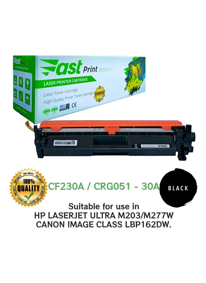 Fast Print Toner 30A BLACK - CF230A /CRG051  - Image 1