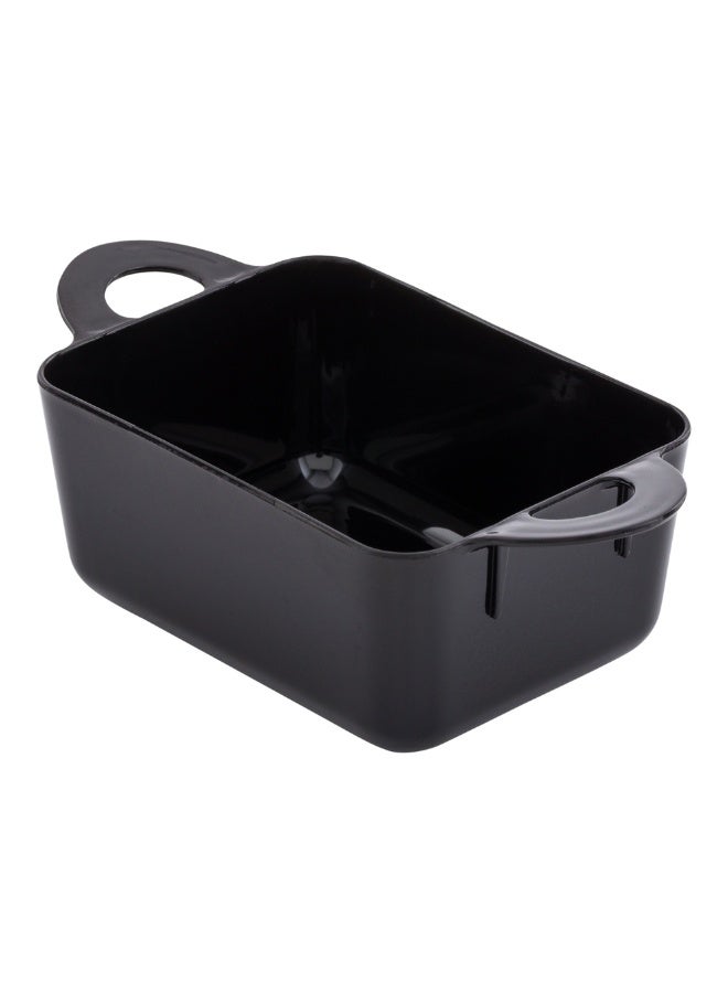 Restaurantware 3 Ounce Mini Serving Dishes, 100 Disposable Mini Appetizer Dishes - Mimics The Look Of Cocottes, Rectangle, Black Plastic Mini Casserole Dishes, Serve Snacks Or Desserts  - Image 1