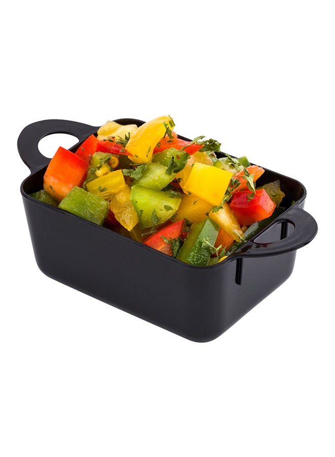 Restaurantware 3 Ounce Mini Serving Dishes, 100 Disposable Mini Appetizer Dishes - Mimics The Look Of Cocottes, Rectangle, Black Plastic Mini Casserole Dishes, Serve Snacks Or Desserts  - Image 5
