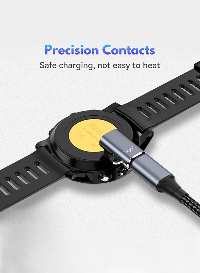 بشكل مختصر [1 قطعة] محول شاحن ساعة من Type-C إلى USB-C لأجهزة Garmin Vivoactive 6/5/4/4s/3، Venu 3/3S/2/2s، Forerunner 255/255S/55/935، Bounce، Instinct 2X، Fenix 7/7S/7X/6/6S/6X/5/5S/5X - Image 4
