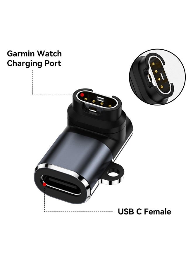 بشكل مختصر [1 قطعة] محول شاحن ساعة من Type-C إلى USB-C لأجهزة Garmin Vivoactive 6/5/4/4s/3، Venu 3/3S/2/2s، Forerunner 255/255S/55/935، Bounce، Instinct 2X، Fenix 7/7S/7X/6/6S/6X/5/5S/5X - Image 3