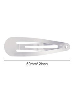 Hotop 50 Pack Snap Hair Clips Hair Barrettes For Kids Girls And Women 50 Mm (Silver)  - Image 3