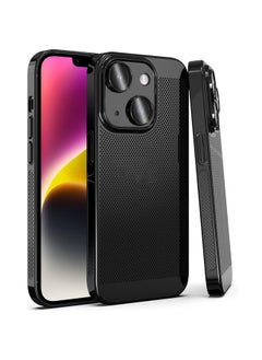For iPhone 14 Fine Mesh Cooling Phone Case(Black)