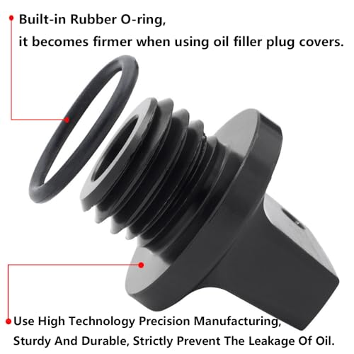 JXPANG M20 * 2.5 Motorcycle Engine Oil Filler Cap Screw Cover Plug Gray with O-ring Valve Oil Cap Transmission Tank Cover (Blue) - Image 3