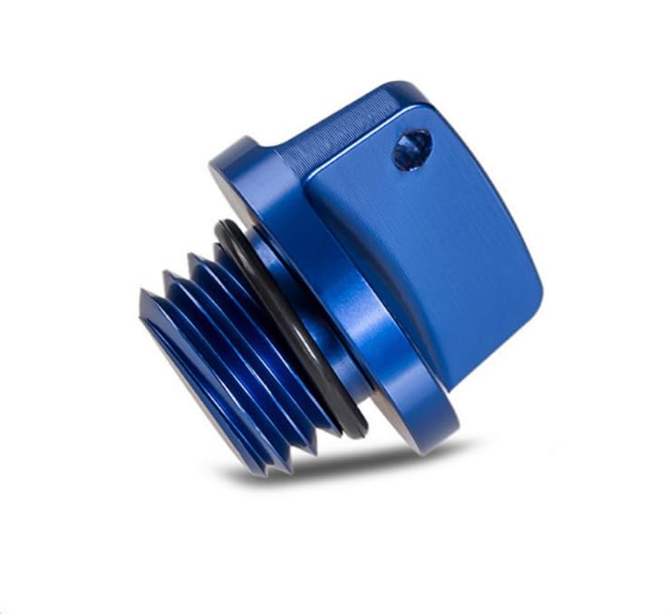 JXPANG M20 * 2.5 Motorcycle Engine Oil Filler Cap Screw Cover Plug Gray with O-ring Valve Oil Cap Transmission Tank Cover (Blue) - Image 1