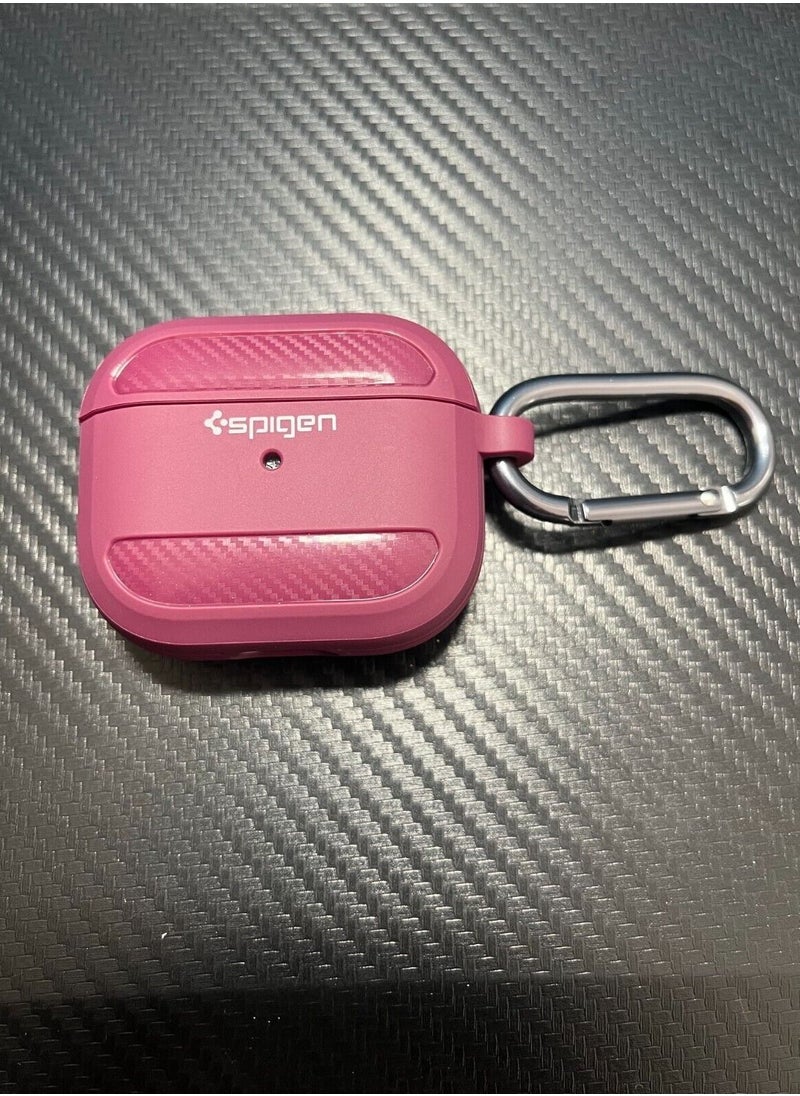 Spigen - Apple AirPods 3/Pro 2/Pro Case Rugged Armor with Keychain Plum - Image 1