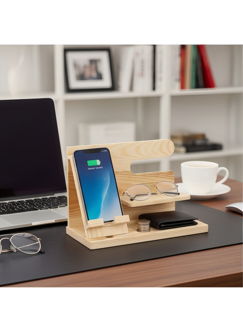 Multiple Device Docking Station – Desktop Organizer for Smartphone, Tablet & Smartwatch, Multipurpose Charging Stand Gift - Image 4