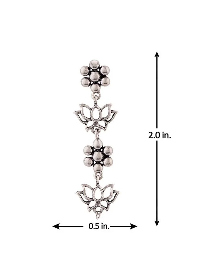 VOYLLA Work Essentials Layered Floral Earrings