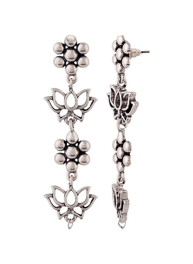 VOYLLA Work Essentials Layered Floral Earrings