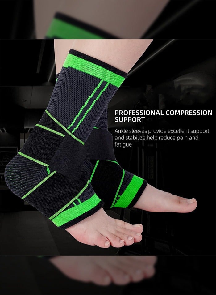 هايدو 1 زوج من أحزمة الكاحل القابلة للضبط وحزام الضغط -دعم حركة الالتواء والاستقرار - Image 2