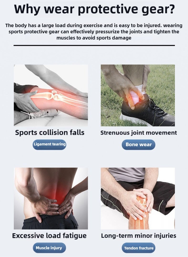 هايدو 1 زوج من أحزمة الكاحل القابلة للضبط وحزام الضغط -دعم حركة الالتواء والاستقرار - Image 4