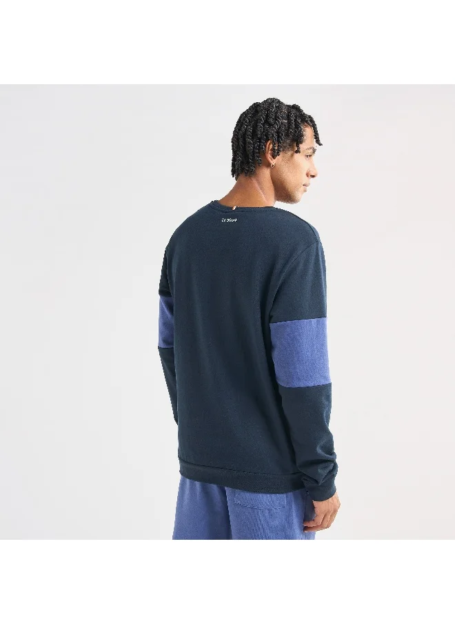 FAV Solid Sweatshirt with Crew Neck and Long Sleeves