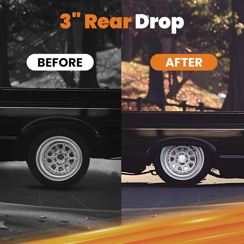 Tuningsworld 3" Lowering Block Kit and U-bolts for Chevy C10 1960-1972 - Image 3