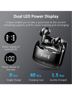 Generic Bluetooth  Headphones 2023 Stereo Bluetooth Earphones HiFi Headphones Black  - Image 4