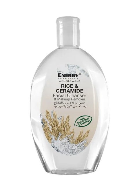 ENERGY COSMETICS Rice & Ceramide Facial Cleanser – Deep Hydrating Cleanser for Smooth, Radiant Skin, 235ml