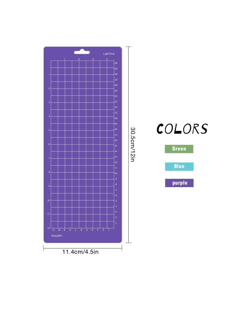 SYOSI عبوة متنوعة من حصائر القطع لـ Cricut Joy، (4.5 بوصة × 12 بوصة 4.5 بوصة × 6.5 بوصة) 6 قطع حصائر لاصقة للحرف اليدوية مع قبضة مخصصة مجموعة حصائر القطع مع قبضات مختلطة حصائر لاصقة لملحقات Cricut Joy - Image 3
