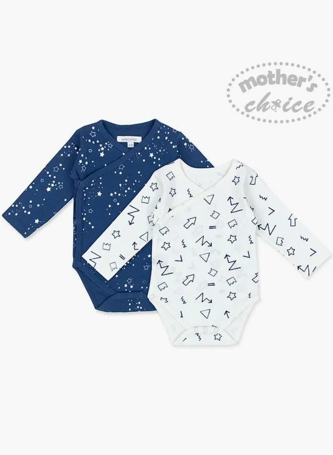 Luna & Lily Pack of 2 - Printed Long Sleeve Bodysuit