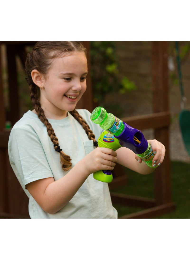 Gazillion جهاز فقاعات غازليون فليب مع 4 أونصات من محلول الفقاعات، يعمل بالبطارية | فقاعات ألعاب | ألعاب خارجية | هدايا حفلات للأطفال | جهاز نفخ الفقاعات | هدية للأطفال والبالغين - Image 3