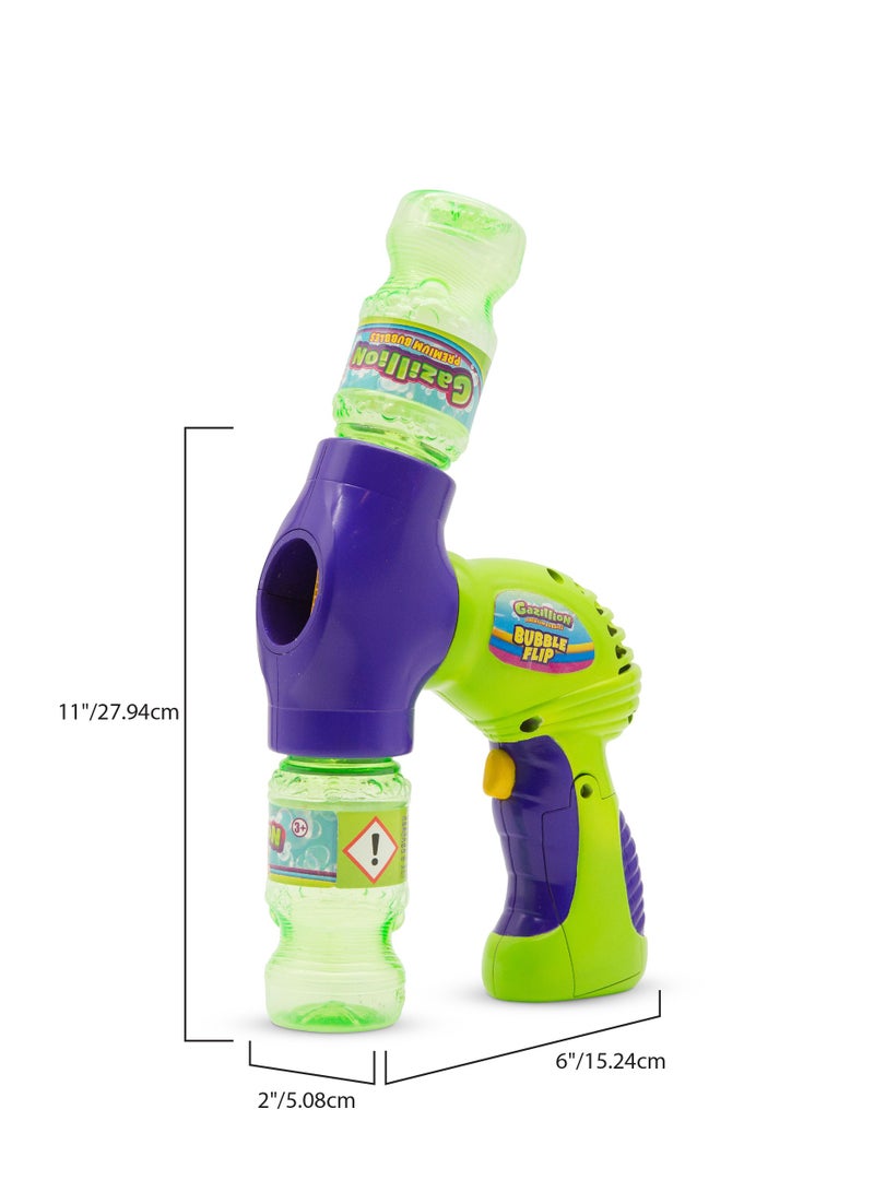 Gazillion جهاز فقاعات غازليون فليب مع 4 أونصات من محلول الفقاعات، يعمل بالبطارية | فقاعات ألعاب | ألعاب خارجية | هدايا حفلات للأطفال | جهاز نفخ الفقاعات | هدية للأطفال والبالغين - Image 5