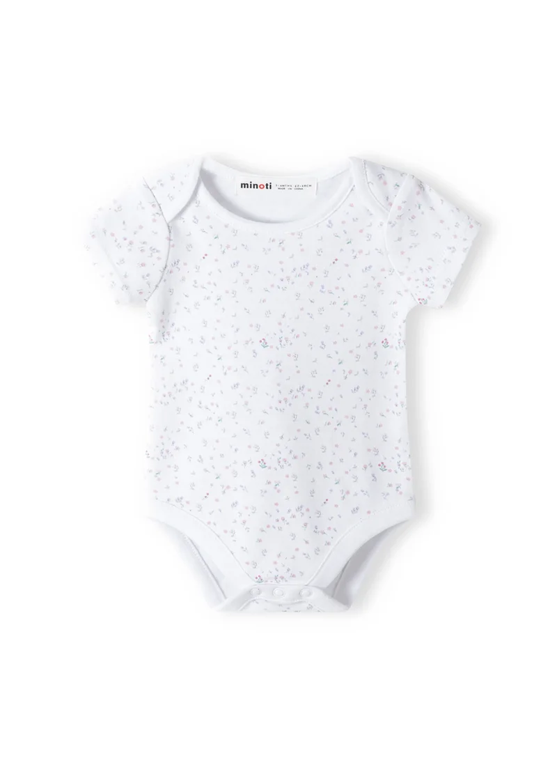MINOTI 3-Pack Baby Girls Bodysuits with Short Sleeves and Print