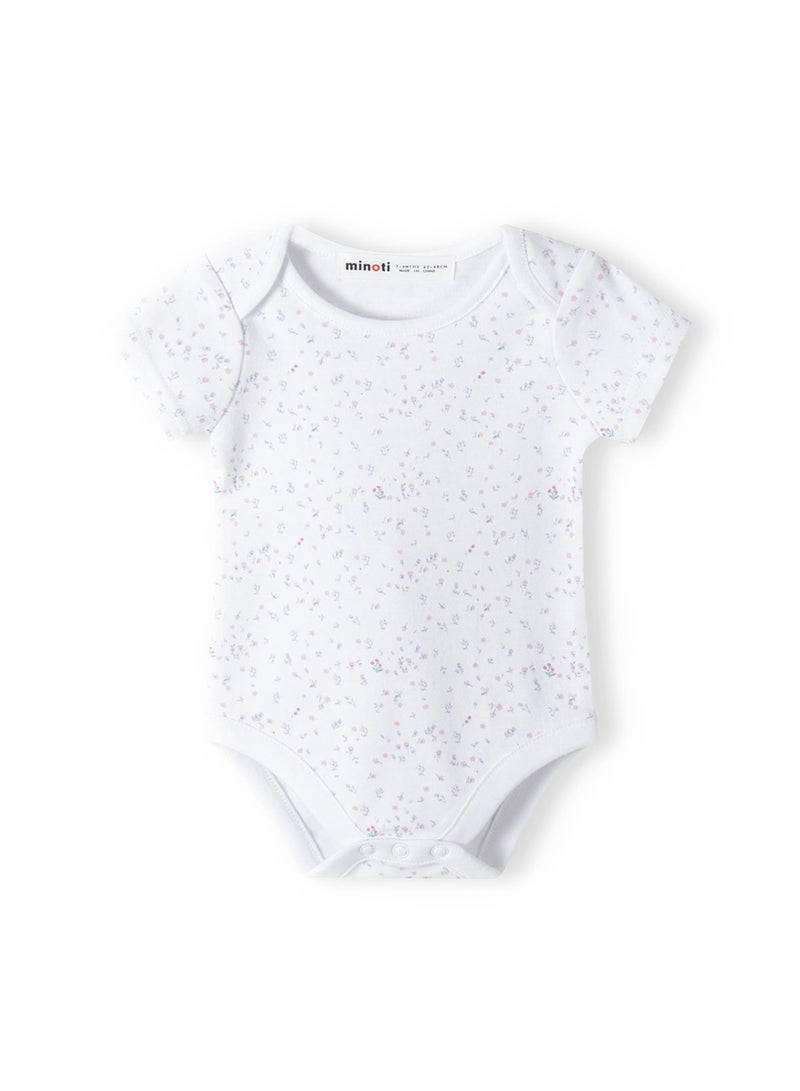 مينوتي طقم باديهات بناتي ٣ قطع بأكمام قصيرة ونقشات ناعمة - Image 2