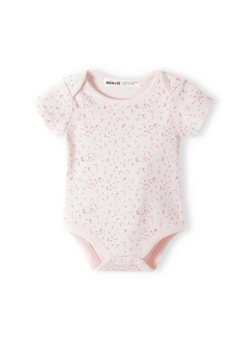 مينوتي طقم باديهات بناتي ٣ قطع بأكمام قصيرة ونقشات ناعمة - Image 3