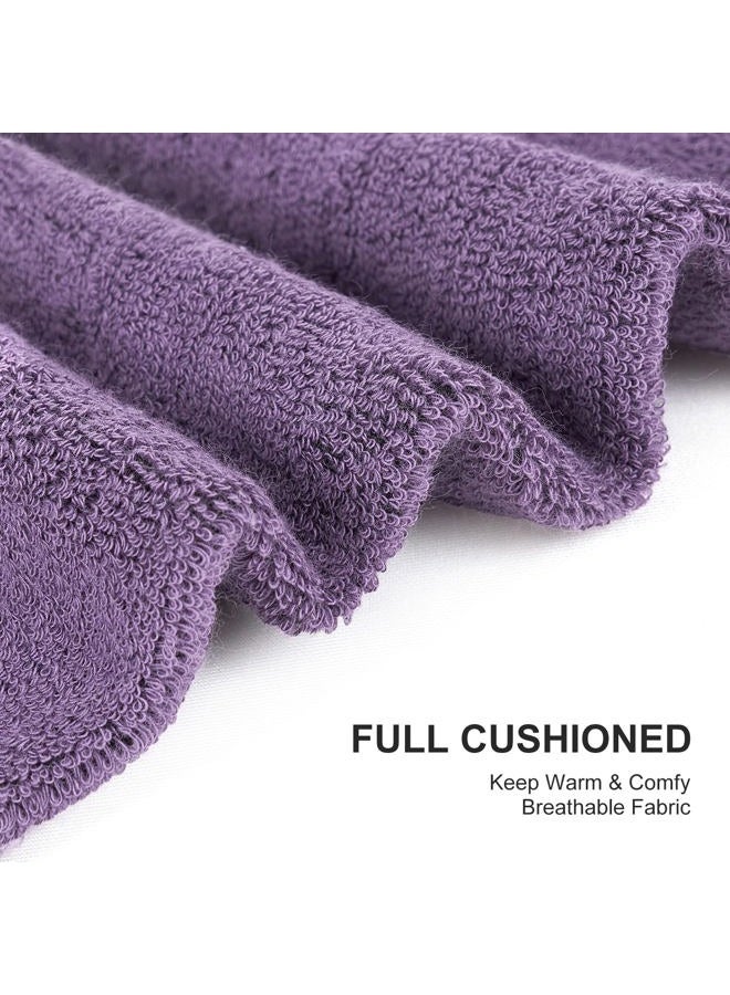 FITRELL 2/3 Pack Merino Wool Ski Socks for Snowboarding, Full Cushioned Winter Thermal Knee-high Warm Socks for Men and Women, Purple, S - Image 4