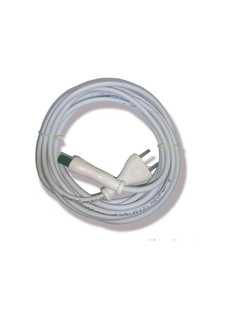 سلك امداد الطاقة الجاهز 0.5 مل - سلك نحاسي معتمد - امداد طاقة عالي الجودة - ممتاز لجميع توصيلات الكهرباء الخفيفة في الداخل (موصل ابيض 10 متر)