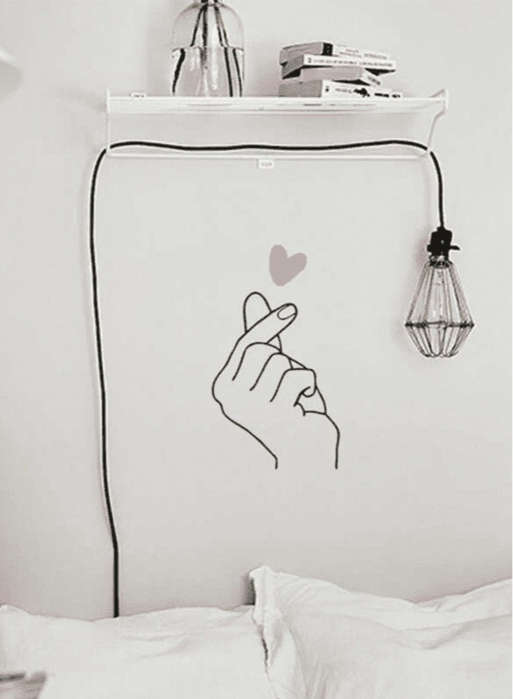 2-pieces Hand And Heart Decorative Wall Sticker 8 x 14 cm - Image 3
