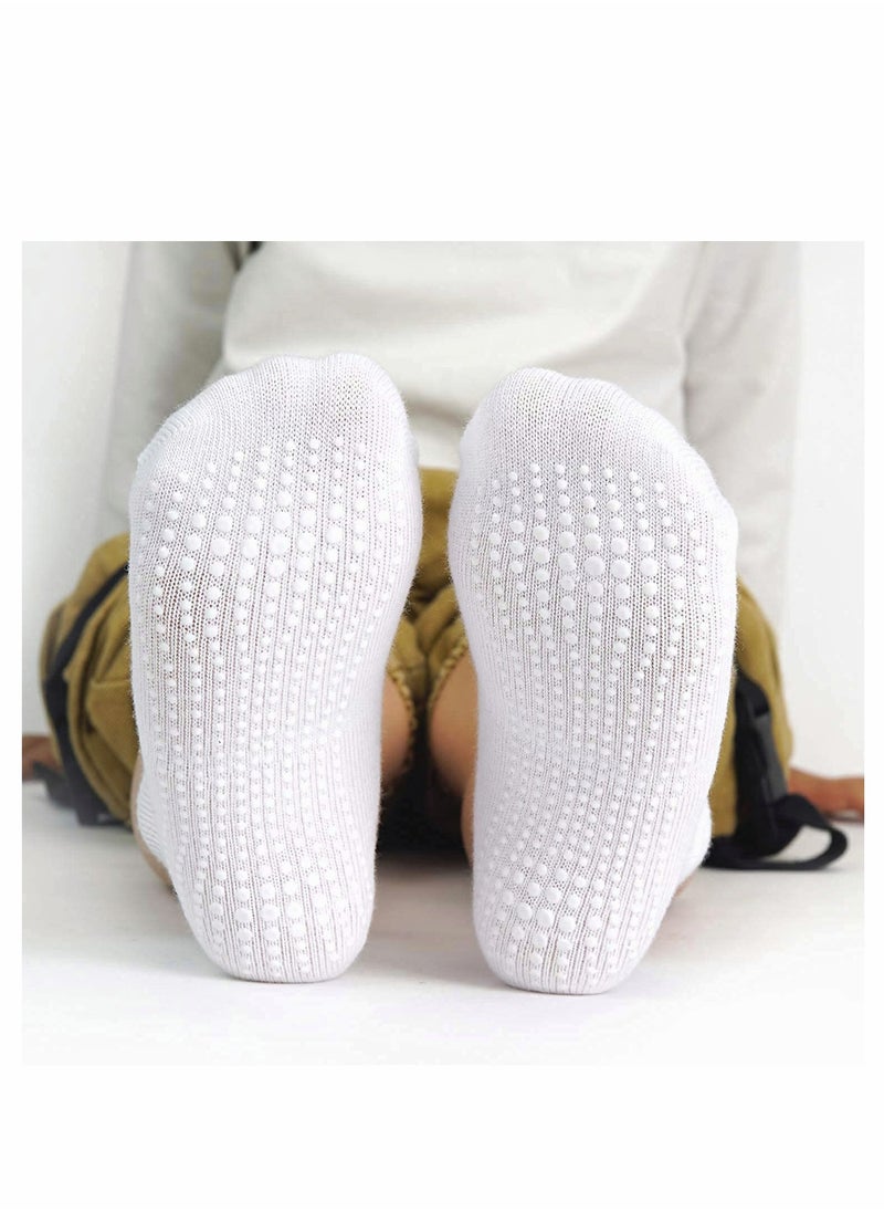 Excefore - Baby Non-Skid Socks, Unisex Cotton Half Cushion Grip Ankle Socks Infants and Toddlers with Non Skid Soles for Kids Boys Girls（12 Pair Pack，M） - Image 1